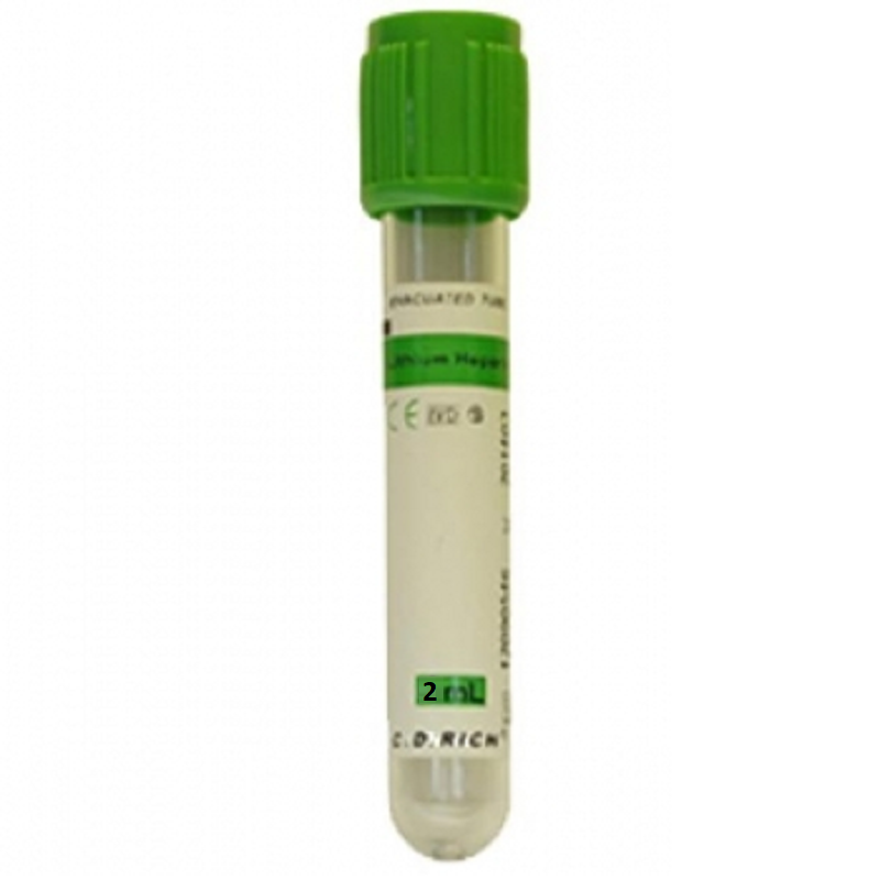 Пробірка Вакуумна «CDRICH», з Літій гепарин, 4 мл, 13х75 мм №100